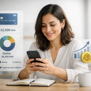 Simulación de un préstamo personal digital en una app financiera en México.